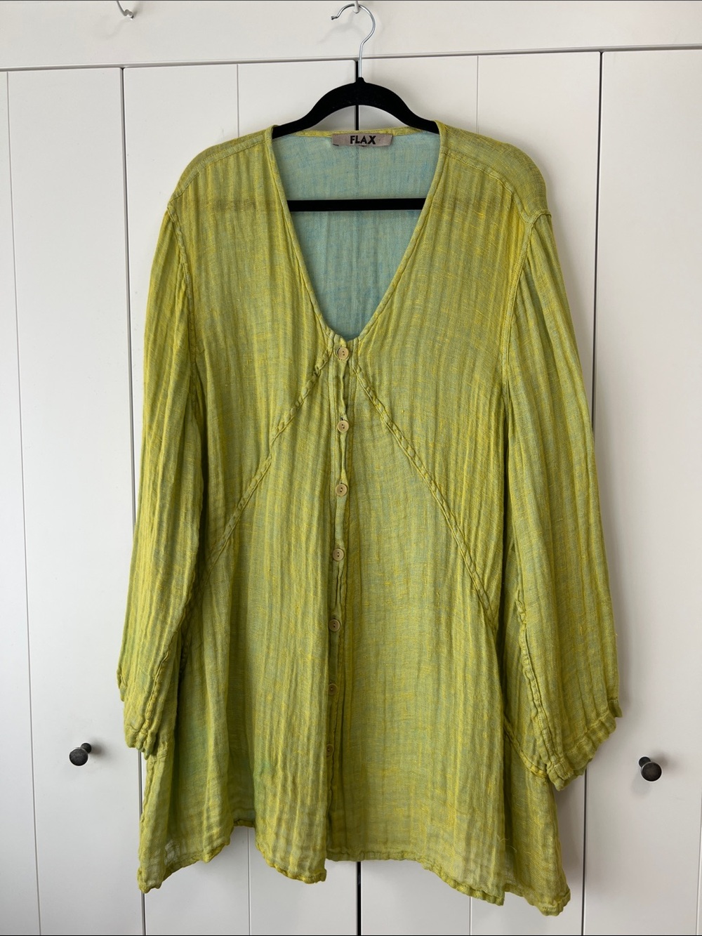 Flax wide weave linen tunic L/XL